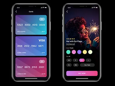 iPhone X Layouts app cart dark gradient ios iphone item ui ux x