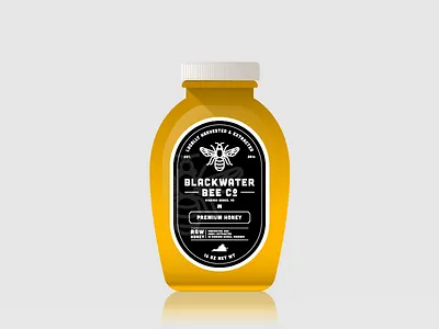 Blackwater Bee Company 3 2d bee bees blackwater branding digital honey identity mark packaging print