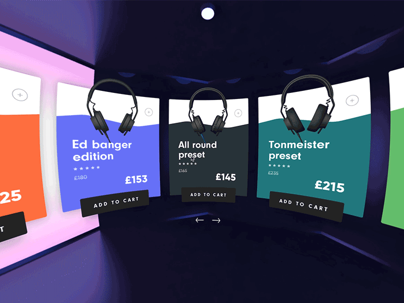 VR cards experiment experiment headphones principle sketch ui card ui interaction vr