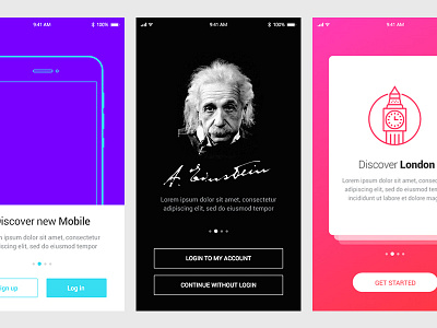 5 Walkthroughs - Adobe XD Freebie adobe xd app clean free freebie ui ux walkthroughs xd