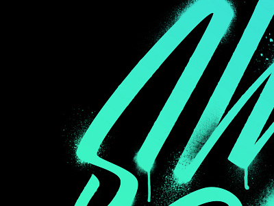 Shake & Bake bold calligraphy gradient graffiti lettering script shading spray texture typography
