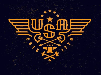 USA Eagle 1776–drib america brand bruner crest design eagle logo mike usa