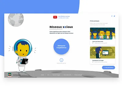 MDM Reseaux sociaux - Onboarding blue clean conversion fresh illustration interface onboarding reputation squad