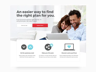 Landing Page Concept internet landing page telco telecom ui web design website