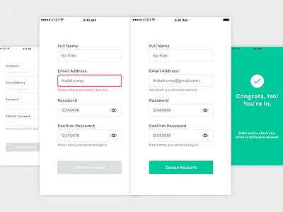Flash Message (Daily UI Challenge #11) daily ui daily ui challenge error flash message form mobile sign up success ui user interface