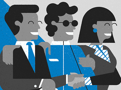 It's a deal business character corporate design editorial flat graphic illustration invest simple texture vector