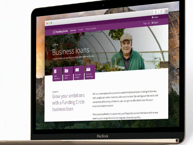 In-page Navigation Idea concept in page navigation web