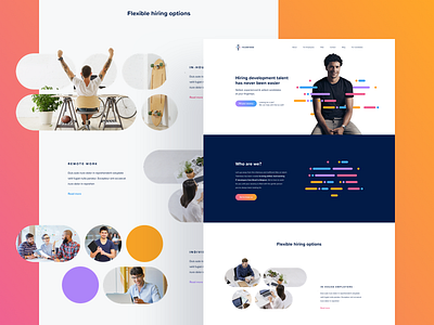 Talentoso Homepage clean flat gradient homepage it landing minimal purple ui ux web website