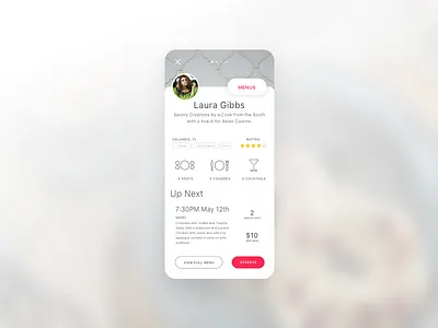 Gathered UI food foodie phone ui