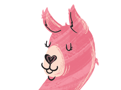 Alpaca alpaca cartoon character cute drawing illustration painted