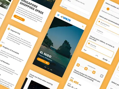 UNLTD Travel & Tours booking design layout mobile tourism travel web