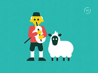 Been There - Bulgaria bagpipes bulgaria character flat infographic layout map music sheep traditional travel vintage