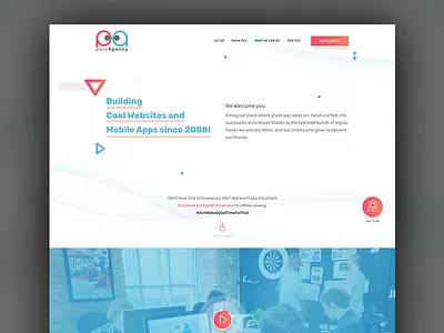 Pure Agency agency website clean design cool colors floating elements design freelancing modern trend ui design ui ux design