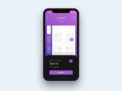 iPhone X Find Trains App app application booking design estate flat ios mobile ui ux