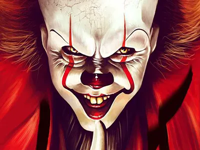 It digital arts digital painting illustration it movie poster pennywise stephen king