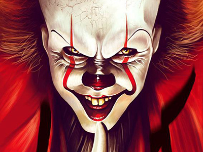 It digital arts digital painting illustration it movie poster pennywise stephen king