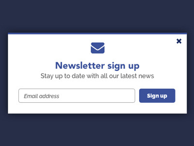 Daily UI challenge #016 — Pop-Up / Overlay dailyui newsletter newsletter sign up overlay pop up ui