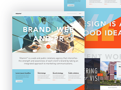 Killed Homepage Concept 1 agency agency site blue cutting room floor graveyard homepage killed orange ui ux web design website