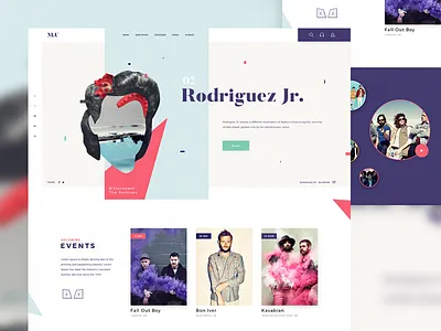 Music Landing Page calendar color giga landing music tamarashvili userinterface web