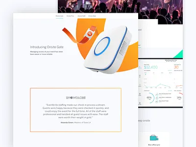 Eventbrite Onsite digital design landing page microsite visual design