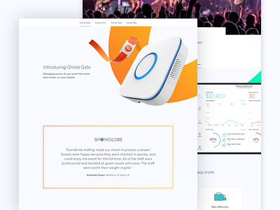 Eventbrite Onsite digital design landing page microsite visual design