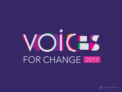 Voices For Change blue change colorful education event logo organization rights shapes voices women