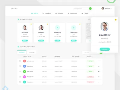 Web Application Exploraion card title profile dashboard web app design tab row ui ux web design web application design