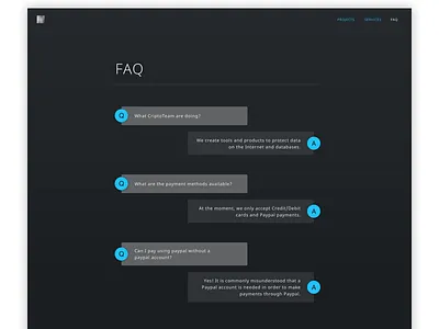 FAQ answer clean corporate dark data desktop digital faq map modern pointer web