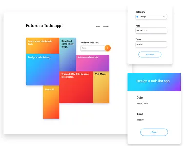 Daily UI 22 app code design grid pug sass todo ui