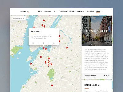 Gessato Magazine Redesign - City Guide architecture blog fashion finder freelance furniture interaction interior interior design magazine map photo presentation style ui ux web website