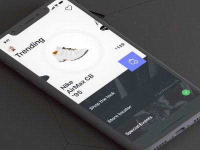 Shop Exploration II animation app app design concept gif interaction design motion sleek ui ux