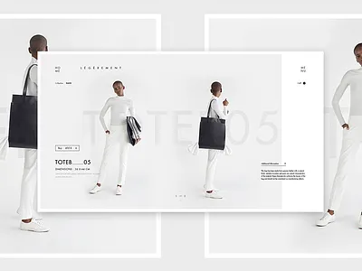 Tote_1 fashion ladning page minimal product page tote
