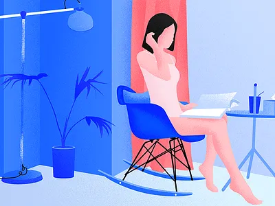 Reading time book character design family lovers man night read sit window woman