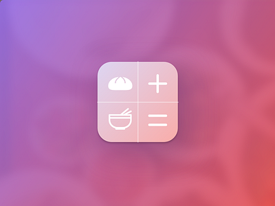 Chinese food calculator icon app icon ios ui