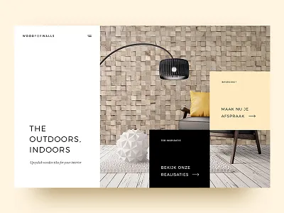 Wood For Walls - Hero blocks cta design hero home landing outdoors ui ux walls wood