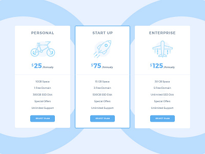 PricingTable dailyui illustration interface plane price pricing ui ux