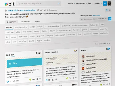 Rendered component bit material ui react rendered components