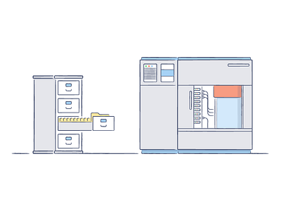 Legacy File System Illustrations data illustration storage