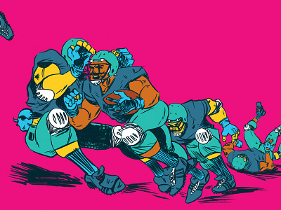 Toss Up Illustration cornhole design dreamjob football illustration tossupevents