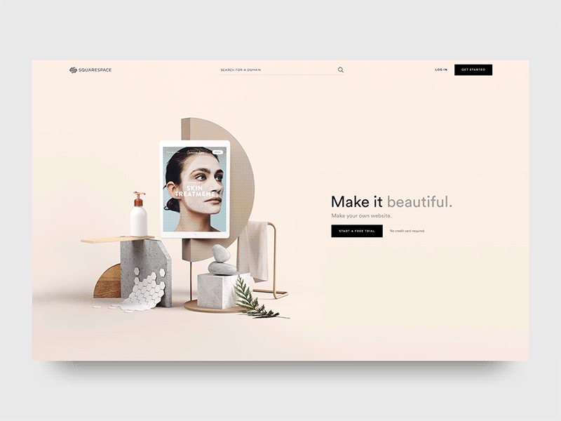 Squarespace Home 2017 3d design marketing squarespace web