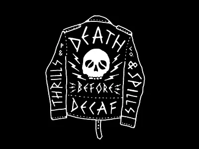 Caffeine Meets Gasoline before bike caffeine coffee death decaf gasoline jacket leather moto