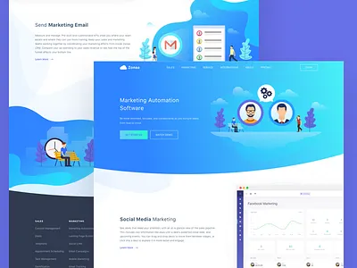 CRM - Marketing crm dashboard illustration landing page marketing pricing resources saas sales solution