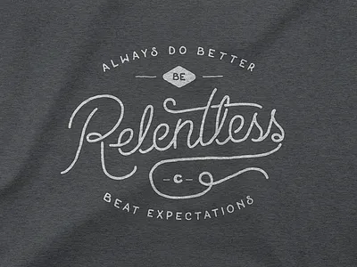 Be Relentless badge branding cat chewy dog identity lockup logo pet seal shirt typography