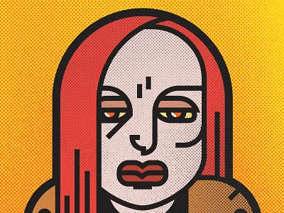 Liz Sherman bprd comic halftone hellboy liz sherman vector