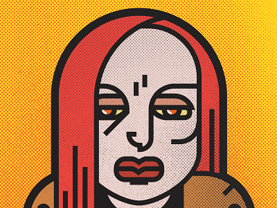 Liz Sherman bprd comic halftone hellboy liz sherman vector