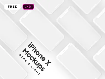 iPhone X Mockup for XD - Freebie adobe apple device flat free iphone iphone8 iphonex minimal mockup presentation xd