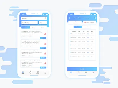 Circular Train Journey - Search Page booking circulat eticket indian ios minimal modern sketch ticket train travelling