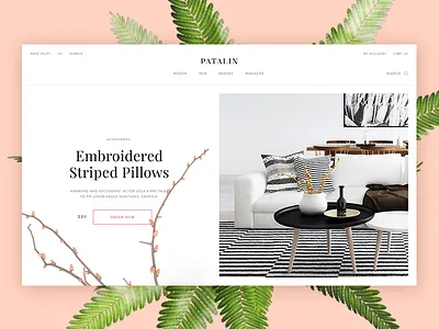 Accessories Page classy clothes fashion store luxury modern pallette photos pink plant website