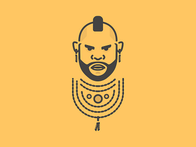 Day 98 - Gold 80s a team chains challenge character daily gold illustration legend mr t vector