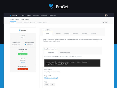 UI Redesign for ProGet gray tones minimal design software design ui design